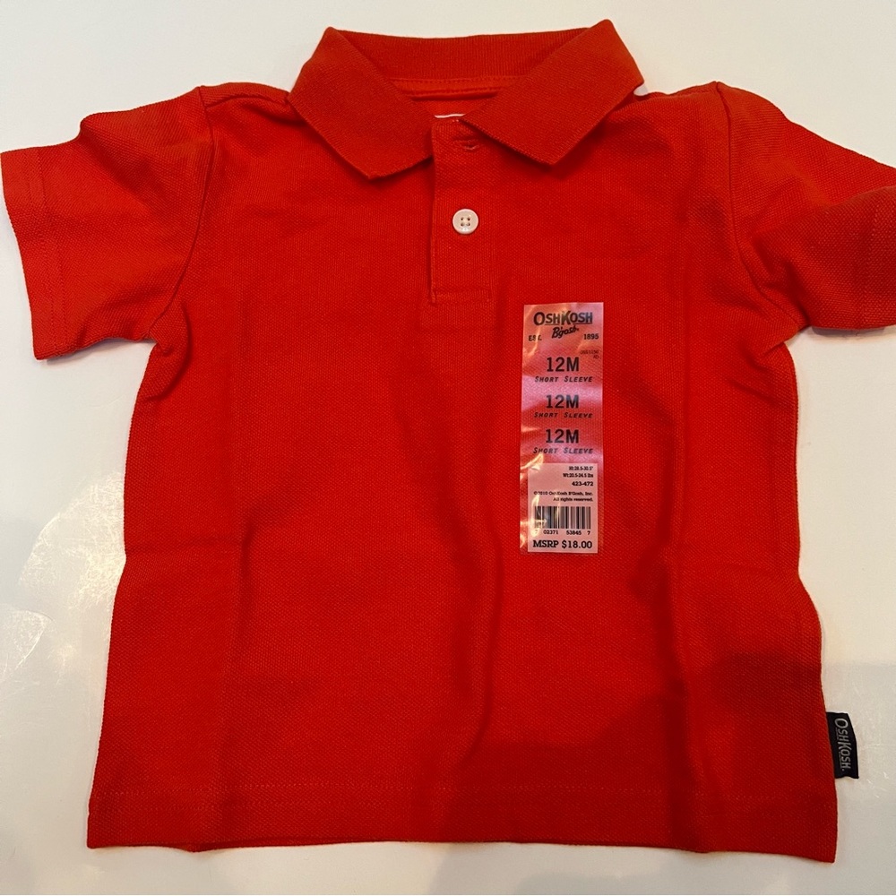 NWT Boy’s OshKosh Short Sleeve Polo